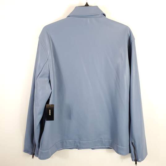 Alfani Women Blue Faux Leather Jacket XL NWT image number 2