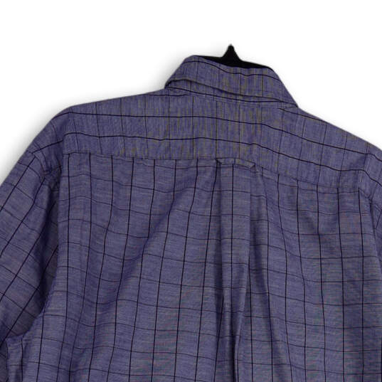 NWT Mens Blue Check Long Sleeve Collared Front Pocket Button-Up Shirt Sz L image number 4