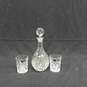Bohemia Cut Crystal Decanter w/ 2 Glasses image number 1