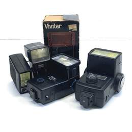 Lot of 5 Assorted Vivitar Camera Flashes