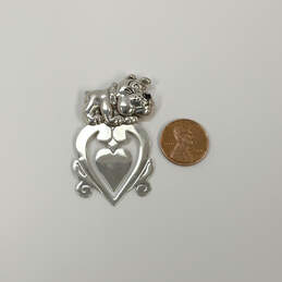 Designer Brighton Silver-Tone Dog Pointed Heart Shape Classic Bookmark