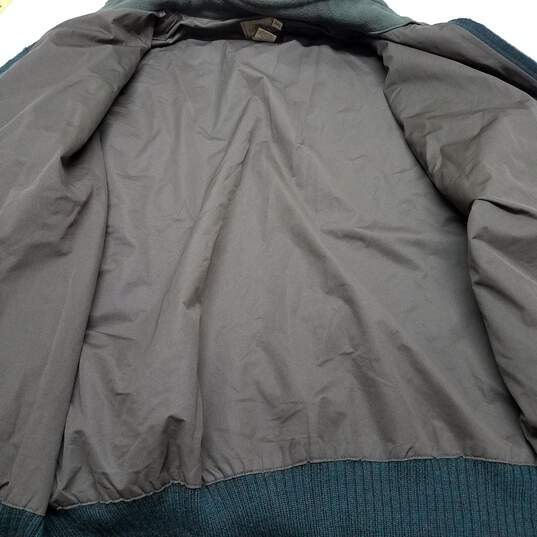 Men's insulated dark green knit fleece zip jacket 3XL image number 3