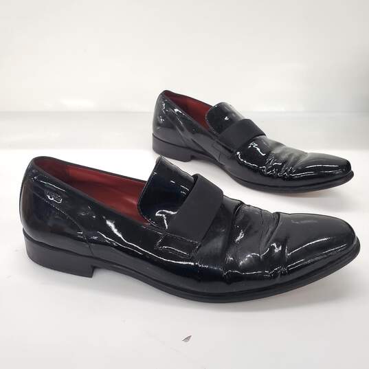Hugo Boss Black Patent Leather Monk Strap Dress Shoes Men's Size 10 image number 3