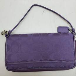 Purple Coach Folding Clutch Wallet