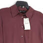 NWT Womens Purple Spread Collar Long Sleeve Button-Up Shirt Size Small image number 3