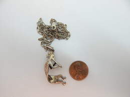 Southwestern Artisan 925 Sterling Silver Kokopelli Pendant Necklace 8.6g alternative image