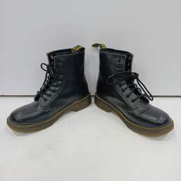 Women's Black Leather Boots Size 38 alternative image