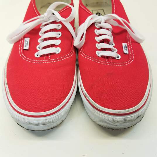 Vans Authentic Red Canvas Casual Shoes Men's Size 11 image number 6
