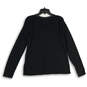 Womens Black Printed Knitted Long Sleeve V-Neck Pullover T-Shirt Size XL image number 2