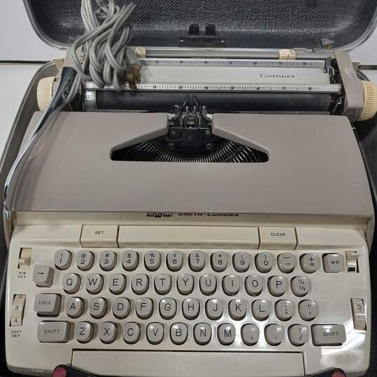 Vintage Smith Corona Coronet Super 12 Electric Typewriter W/ Hard Case image number 3
