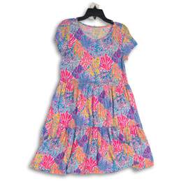 Lilly Pulitzer Womens Geanna Multicolor Tiered Trapeze & Swing Dress Size Small