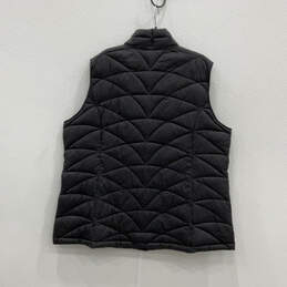 Womens Black Mock Neck Two Pockets Sleeveless Full-Zip Quilted Vest Size 2X alternative image