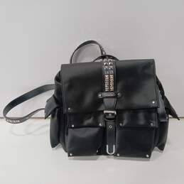 Michael Kors Olivia Black Satin Studded Backpack