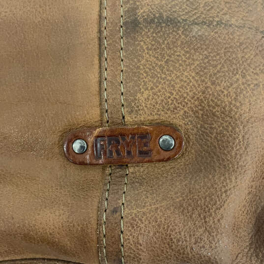 Womens Brown Leather Inner Zip Pocket Adjustable Strap Crossbody Bag Purse image number 7