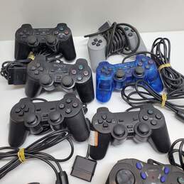 Lot of 9 Playstation Wired Controllers (Untested) alternative image