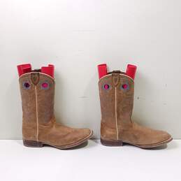 Women's Justin Embroidered Square Toe Western Boot Sz 6D alternative image
