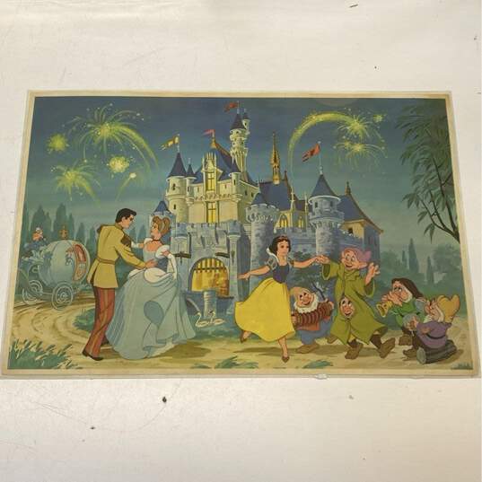 Lot of 5 Film Lithographs and Vintage Placemats Print by Disney Vintage Matted image number 2