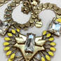 Designer Stella & Dot Gold-Tone Rhinestone Norah Pendant Statement Necklace image number 4