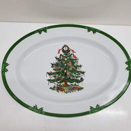 Vintage Georges Briard Yuletide Christmas Tree Serving Platter