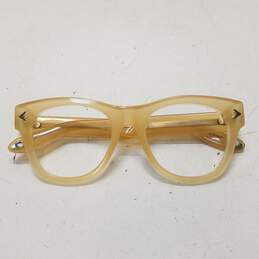 Givenchy Paris Translucent Yellow Round Eyeglasses