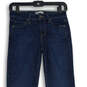 Womens Blue Denim Dark Wash 5 Pockets Design Bootcut Jeans Size 25 image number 3