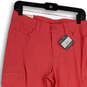 NWT Womens Pink Fitted Mid Rise Flat Front Guide Capri Pants Size 6T image number 3