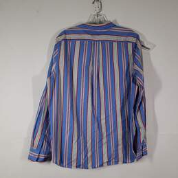 Womens Striped Regular Fit Long Sleeve Collared Button-Up Shirt Size 16 alternative image