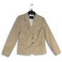 Banana Republic Womens Beige Notch Lapel Long Sleeve Two Button Jacket Size 10 image number 1