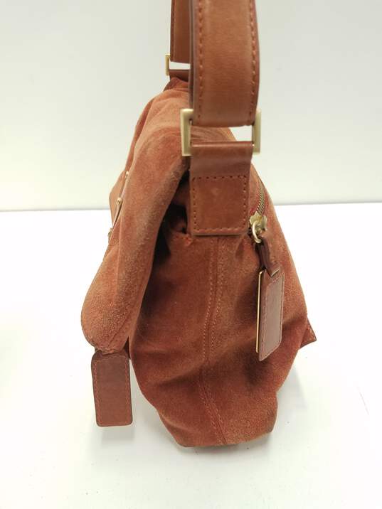 Kenneth Cole Suede Crossbody Bag Brown image number 10