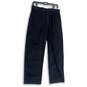 Mens Black Pinstripe Flat Front Pockets Straight Leg Dress Pants Size 30/30 image number 1