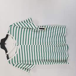 BP Women White, Green Short Sleeve Shirt S alternative image