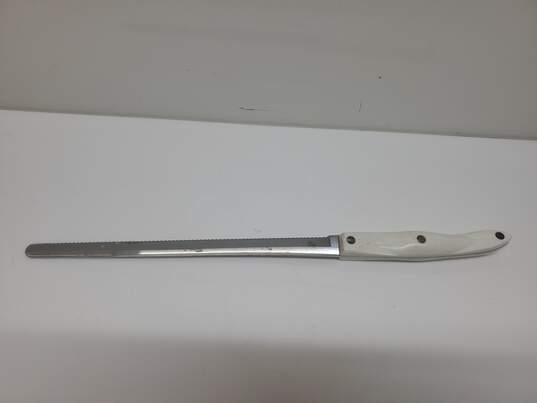 CUTCO 1724 JB Bread Knife Cutlery W/White Swirl Handle image number 3