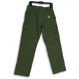 Carhartt Mens Green Fleece Lined Relaxed Fit Ripstop Work Cargo Pants Size 30x30 alternative image
