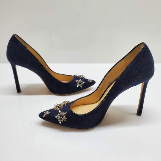 AUTHENTICATED JIMMY CHOO EMBELLISHED PUMPS SZ 38.5 image number 3