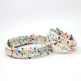 Artisan Multi Color Seed Bead Multi Row Collar & Bracelet Sets alternative image