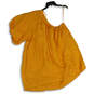 NWT Womens Pleated Orange One Should Pullover Blouse Top Size 3X image number 2
