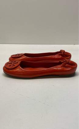 Tory Burch Leather Reva Logo Ballet Flats Flame Red 9 alternative image