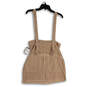 NWT Womens Beige Pockets Adjustable Strap Overall Dress Size 10 image number 3