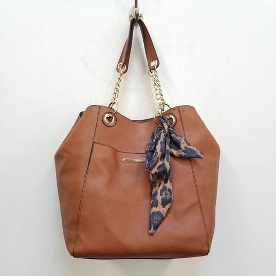 Steve Madden Bwilde Tote Bag with Scarf Brown image number 1