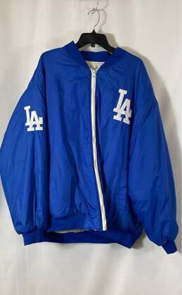 Russell Athletic Mens Blue Reversible Los Angeles Dodgers Jacket Size 3X