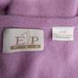 Women's EP Pro Purple Cashmere V-Neck Sweater Size S/P image number 4