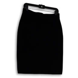 Womens Black Elastic Waist Stretch Pull-On Straight And Pencil Skirt Size M alternative image