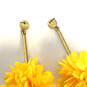 Designer J. Crew Gold-Tone Yellow Flower Fashionable Dangle Earrings image number 3
