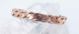 Vintage Renoir & Artisan Copper Leaf Screw Back Earrings & Twisted Cuff Bracelet 31.6g alternative image