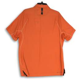 Nike Mens Orange Dri-Fit ADV Short Sleeve Spread Collar Golf Polo Shirt Size M alternative image