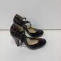 Michael Kors Women's Leather Alligator Print Ankle Strap Heels Size 6.5M image number 3