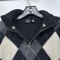 Saks 5th Avenue Black 1/4 Zip Crop Sweater Women's Size M image number 6