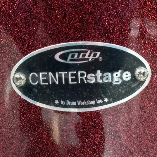 5pc PDP Centerstage Drum Kit W/Hardware and Cymbals In Ruby Red image number 3