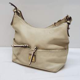Dooney & Bourke Dillen Large Cream Leather Shoulder Bag