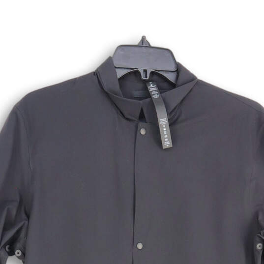 NWT Mens Black Long Sleeve Collared Button-Up Shirt Size Mediumlululemon MN Black Button-Up M image number 3